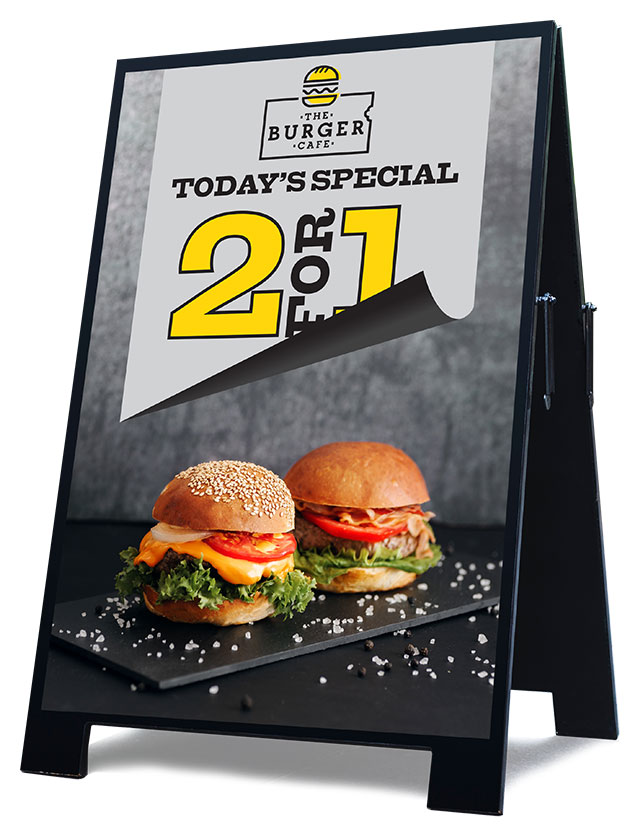A RubberSteel A-Frame Signage Application Example
