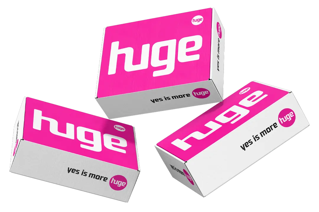 Three Huge Paper Cartons Floating
